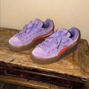 Puma Lavender Sneakers with Orange Accent Size 39